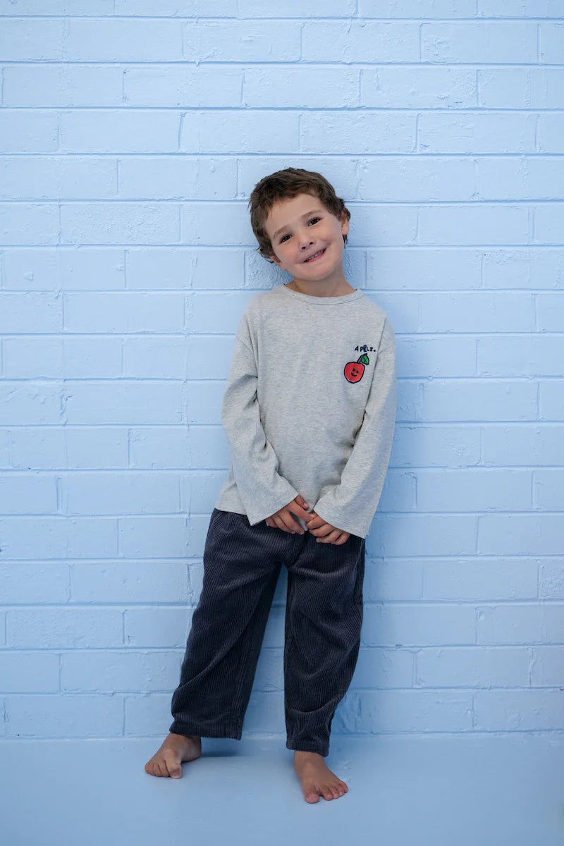 Organic Everyday Cord Pants - Charcoal