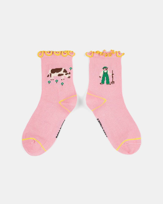 Farm Adventure Ruffled Short Socks | kids
