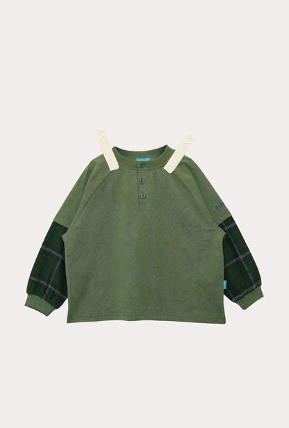 ollie double-sleeve top | hunter