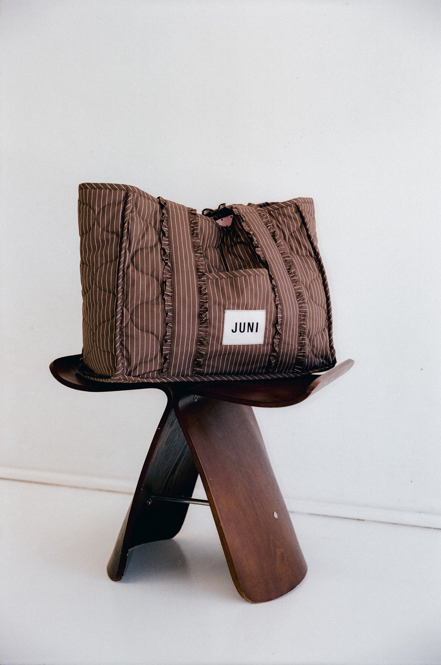 The Everything Bag | Cocoa Pinstripe