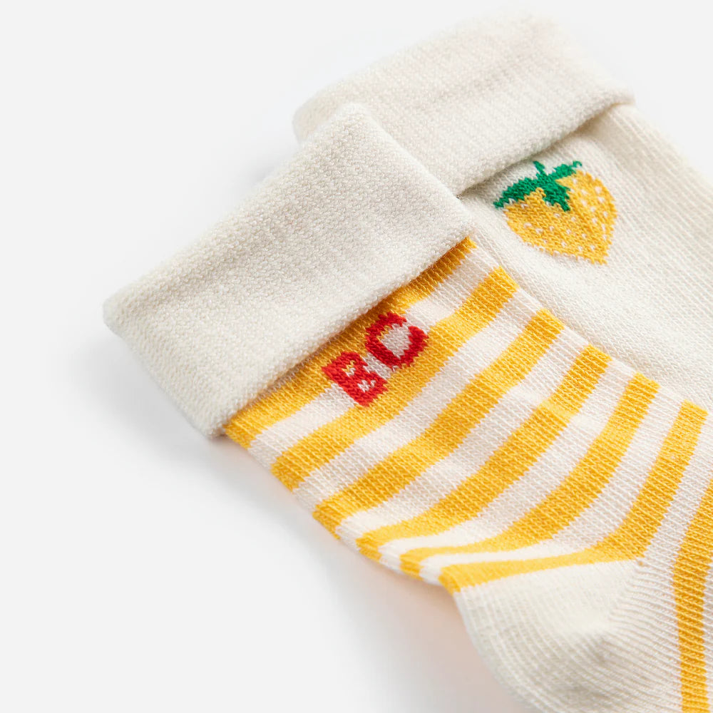 Pixel strawberry short socks pack x 2 | baby