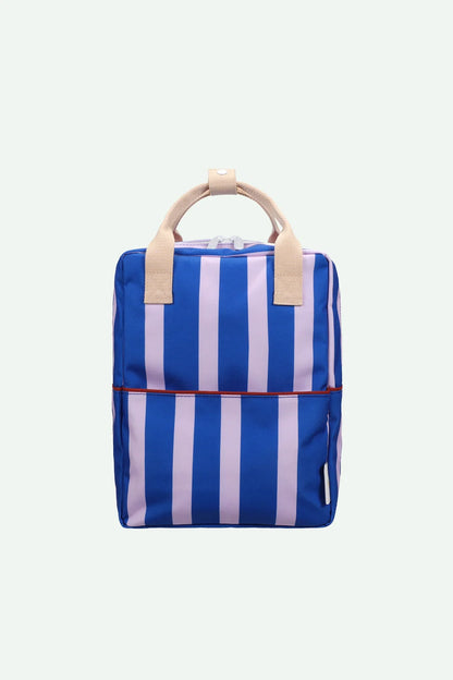backpack medium | stripes | ink blue + gustav lilac