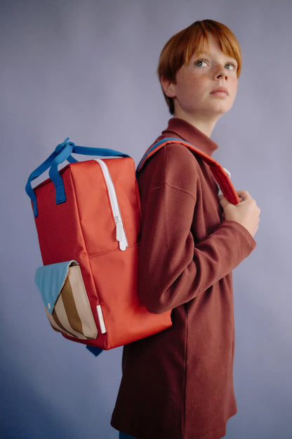 backpack medium | envelope | faded red