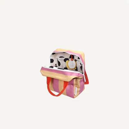 backpack small | stripes | red rosebay + apple juice