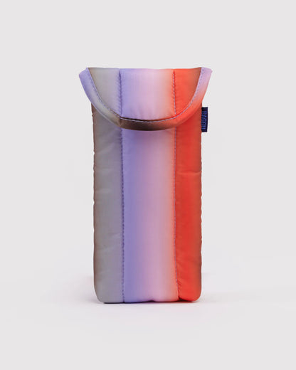 Puffy glasses sleeve | gradient stripe poppy & lilac
