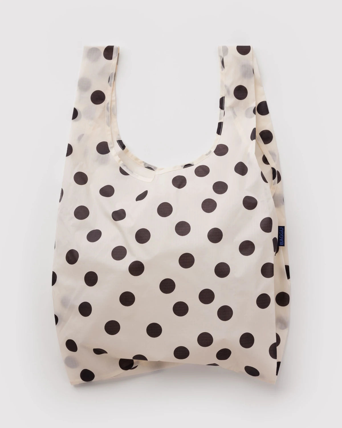 Standard Baggu | cream and black polka dot