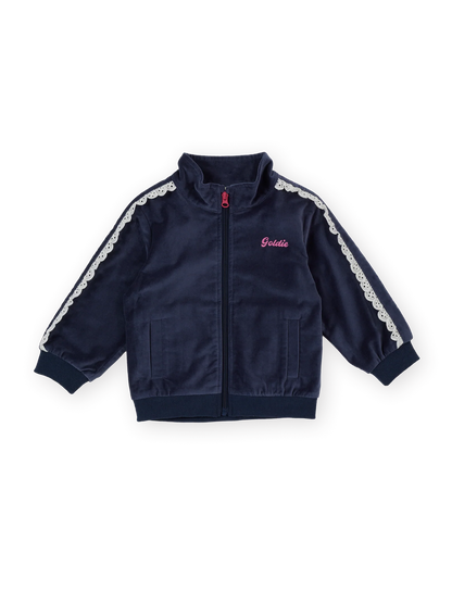 Velour Broderie Sweat Jacket