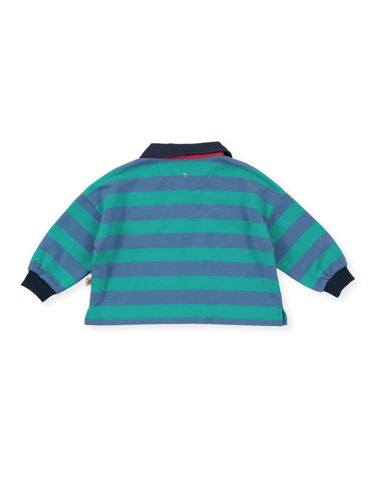Rugby Stripe Terry Sweat Top | Blue
