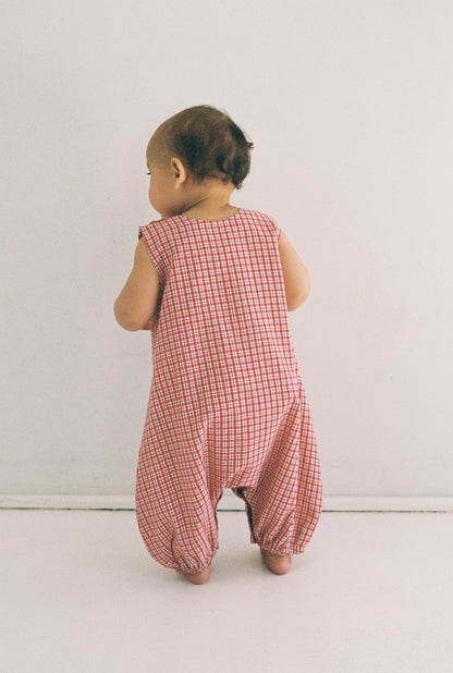 Avery Romper | red check