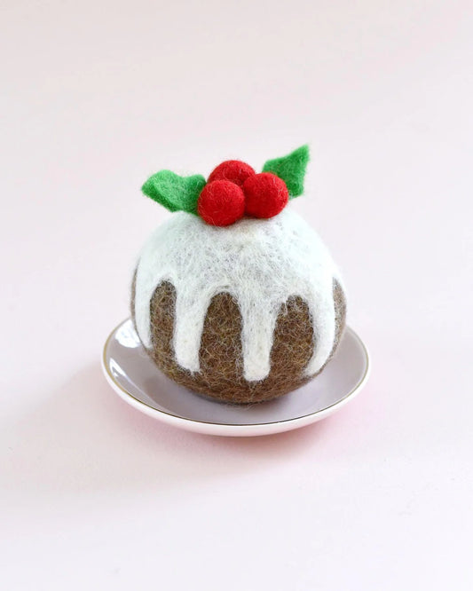 Felt christmas pudding (round)