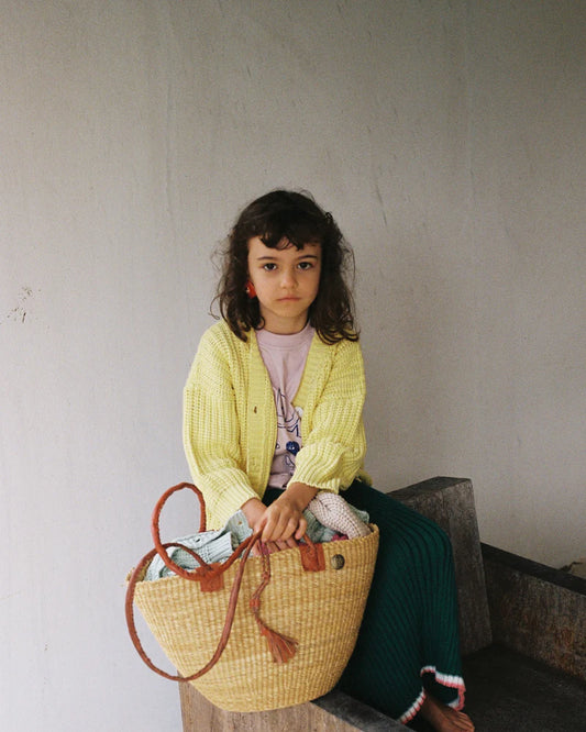 Chunky cardigan | lemon sorbet