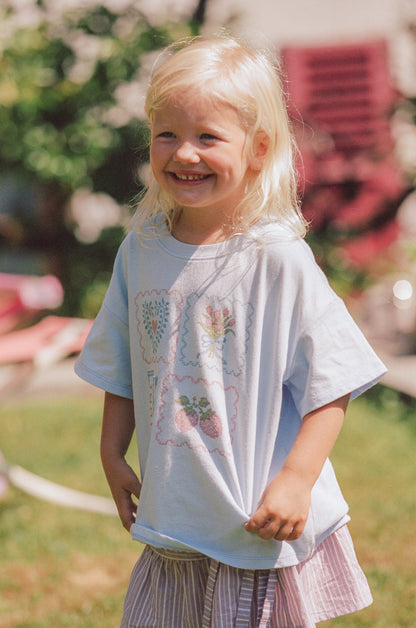 Patchwork Tee | Sky
