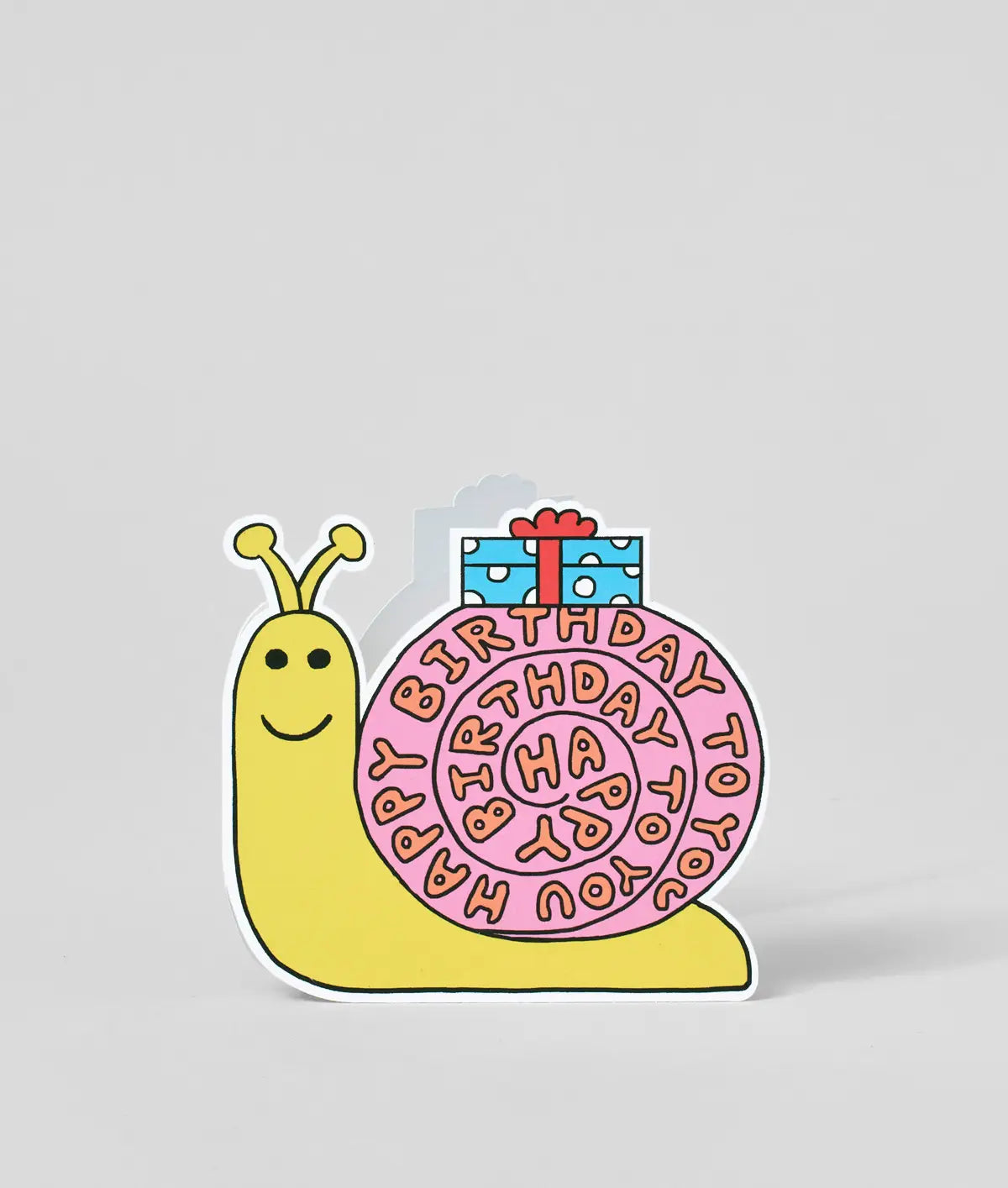 Birthday snail shaped card