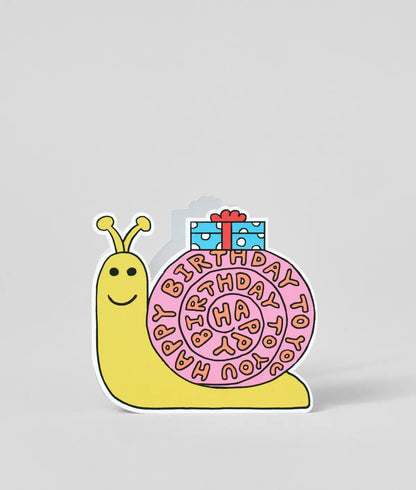 Birthday snail shaped card