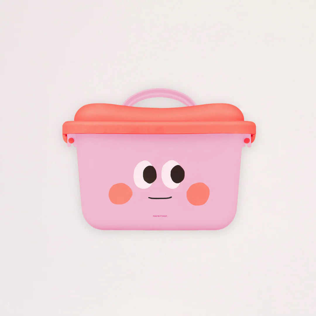 scoot and store desk caddy - Sammy (pink and coral)