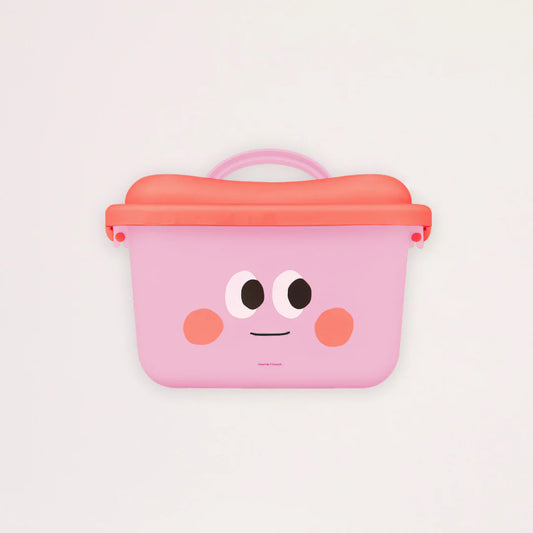 scoot and store desk caddy - Sammy (pink and coral)