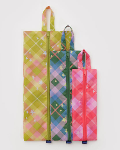 3D Zip Set | star plaid