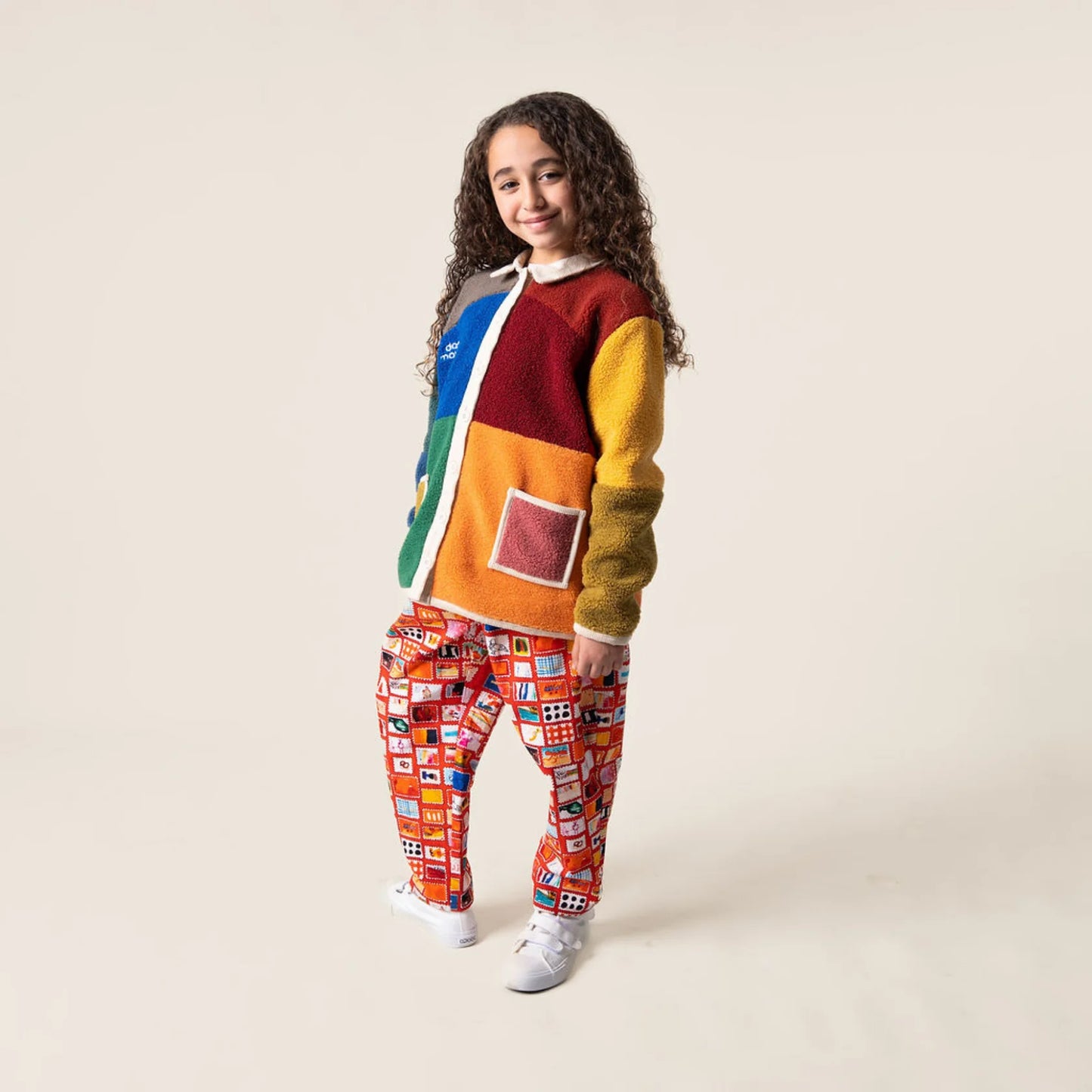 Boucle Coat | Colour Block