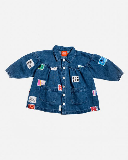 Denim Smock Dress | Stamps