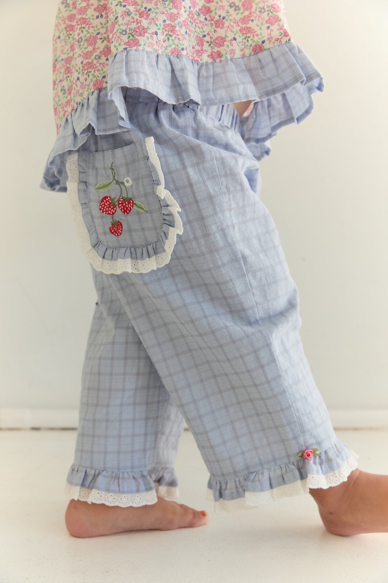 Dora Pant | Sky Gingham