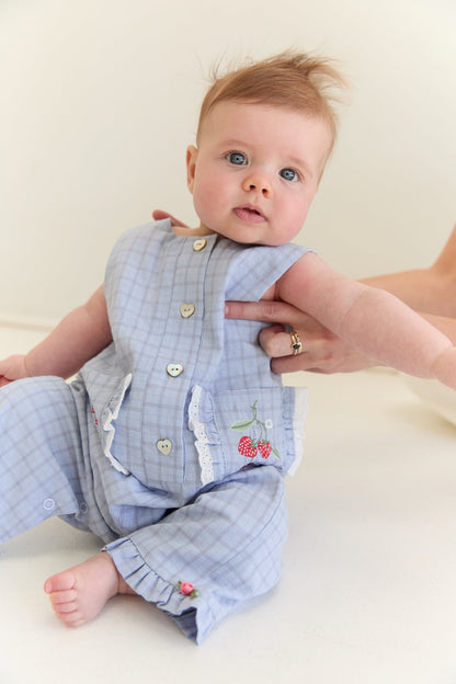 Charlotte Romper | Sky Gingham