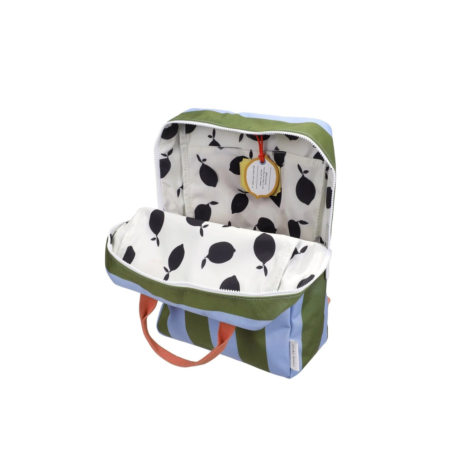 backpack large | stripes | tickling grass + cloud blue