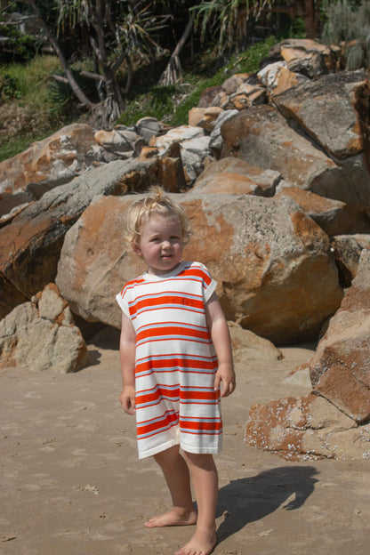 Organic Island Stripe Playsuit