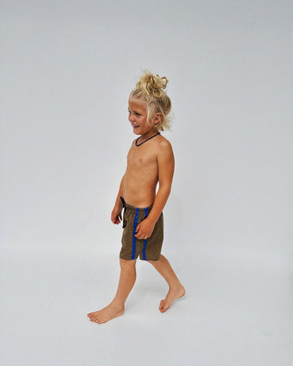 Twin stripe swim short | river