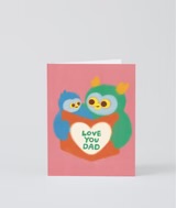 Love You Dad Owls Kids Card