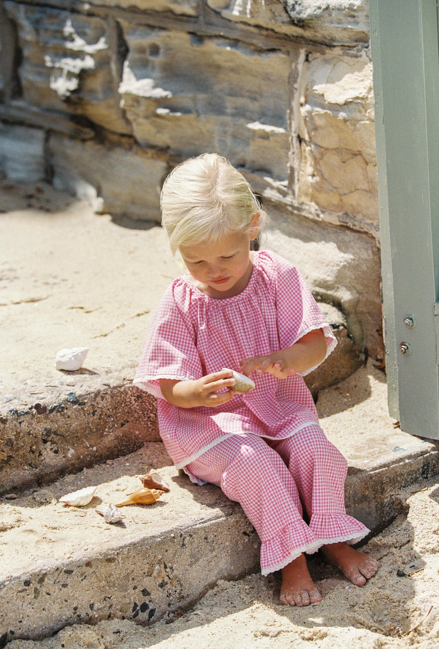 Dora Pant | strawberry gingham
