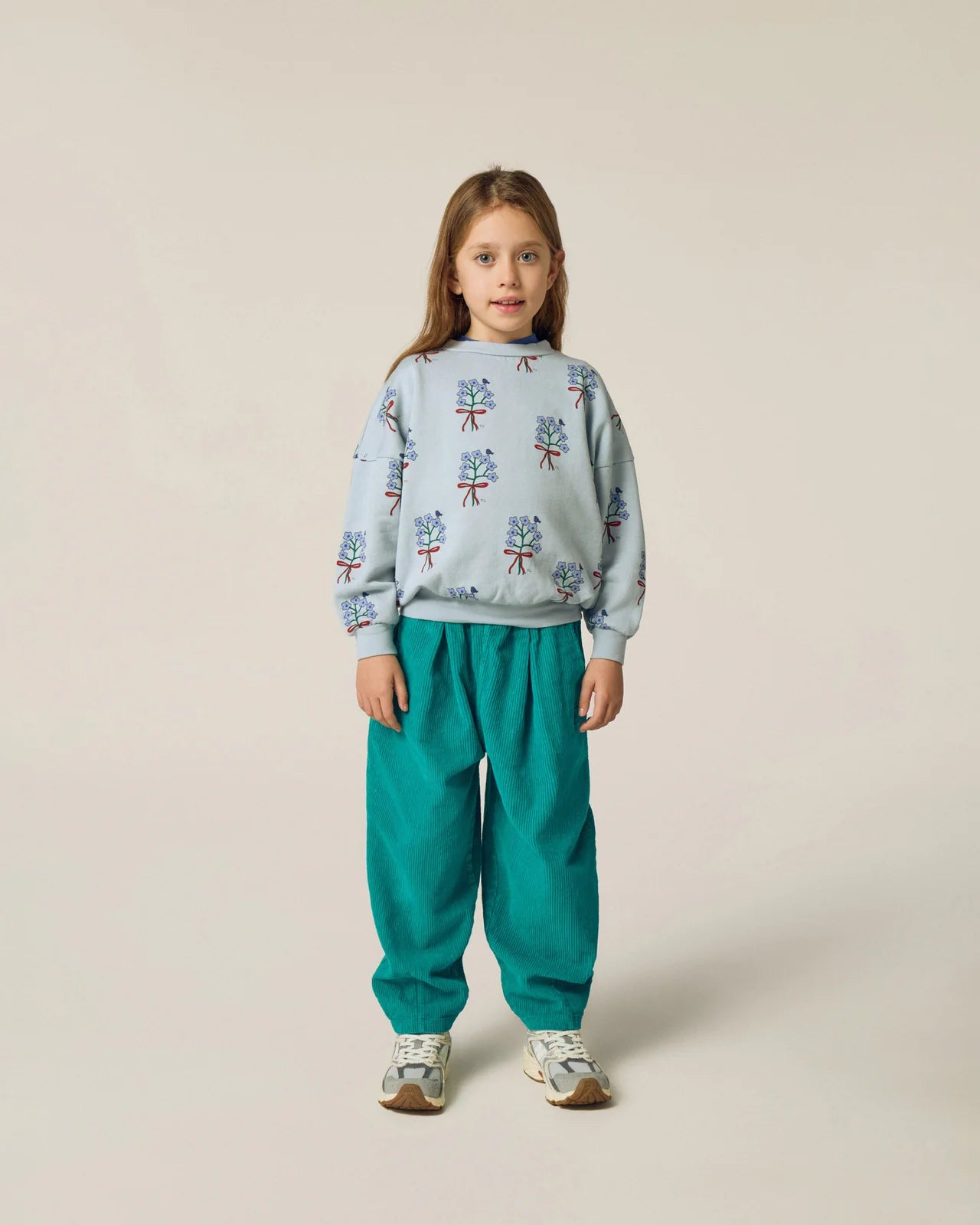 Bouquets Light Blue Sweatshirt