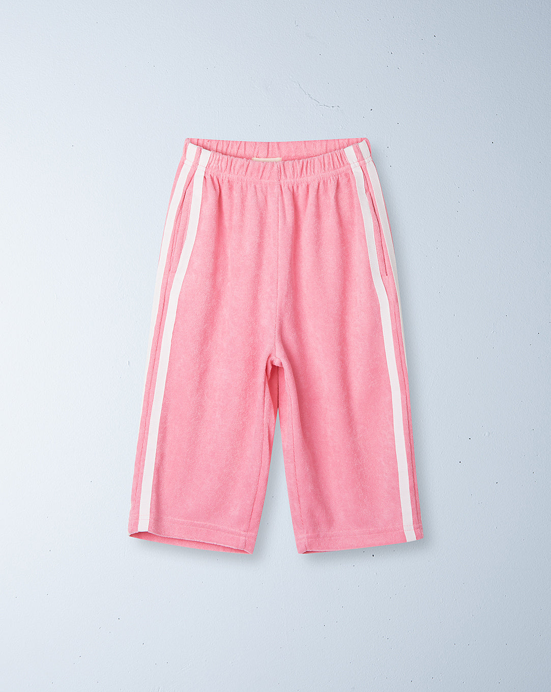 Twin stripe terry pant | pink