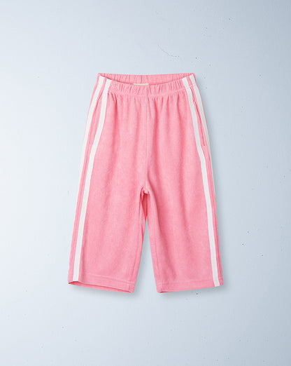 Twin stripe terry pant | pink