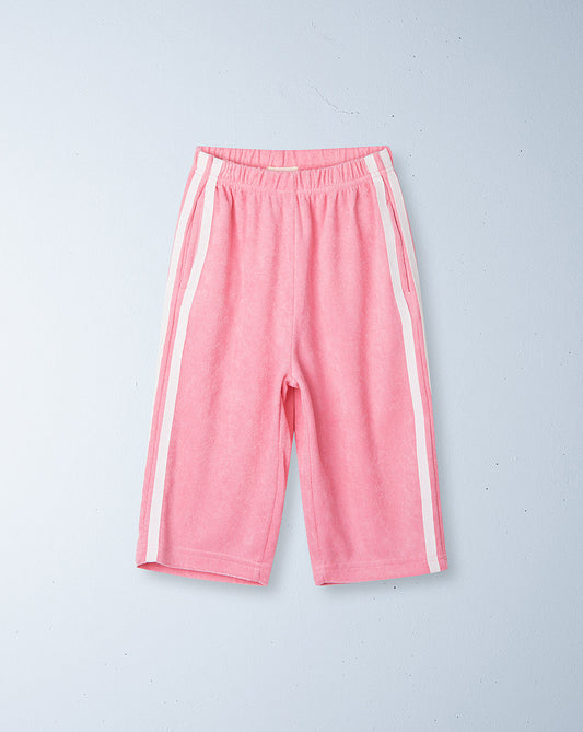 Twin stripe terry pant | pink