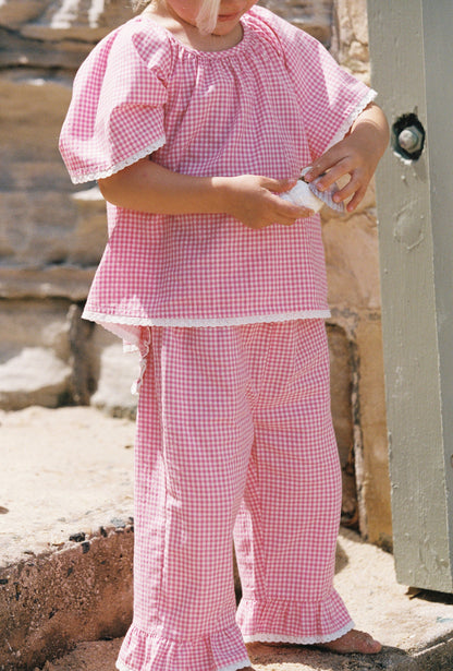 Dora Pant | strawberry gingham
