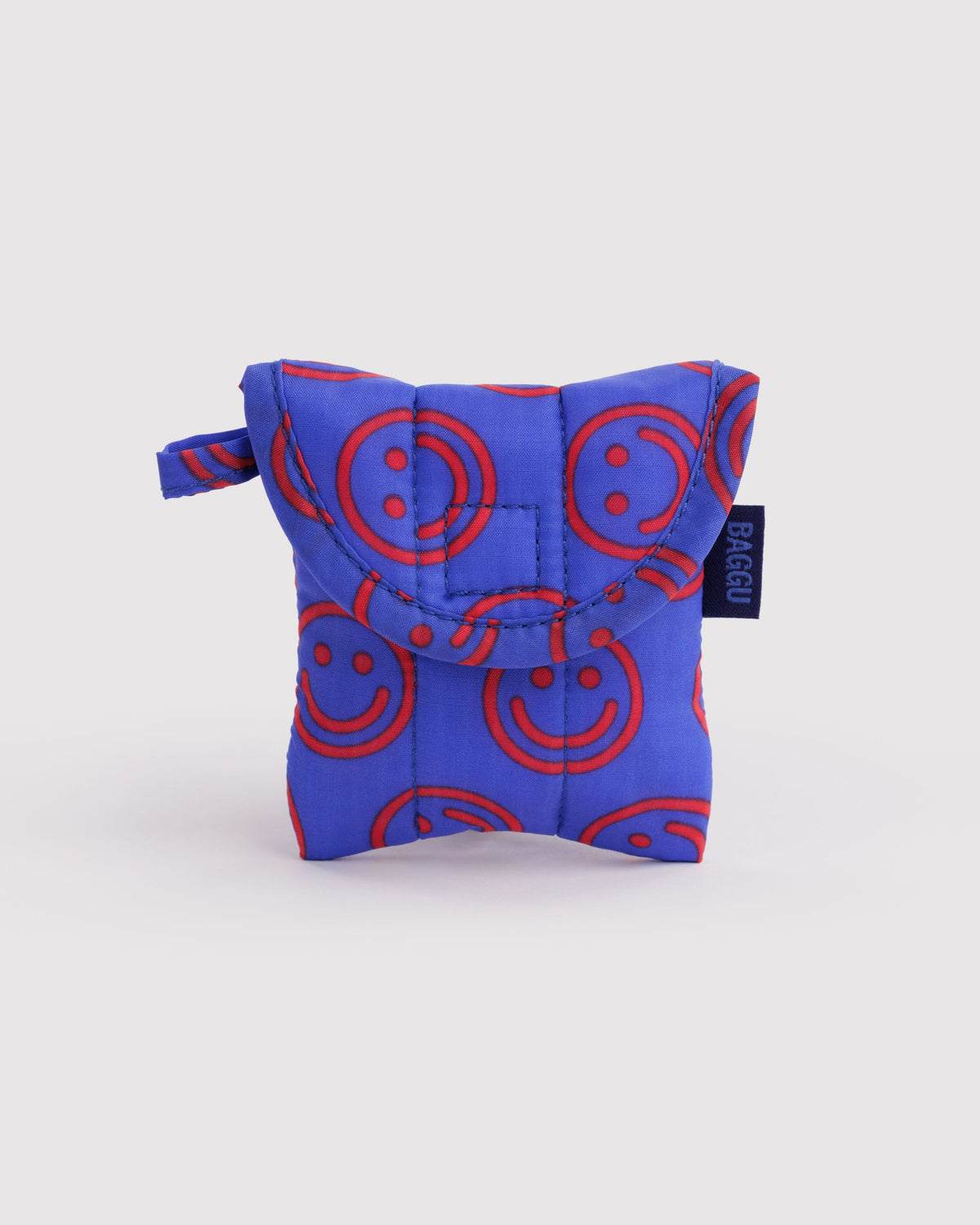 Puffy earbuds case | mini cobalt happy