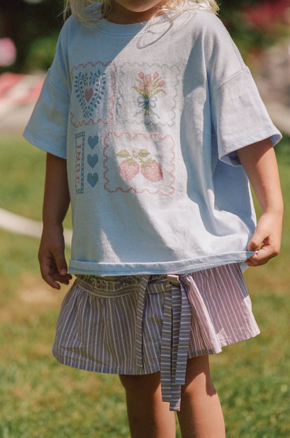 Patchwork Tee | Sky