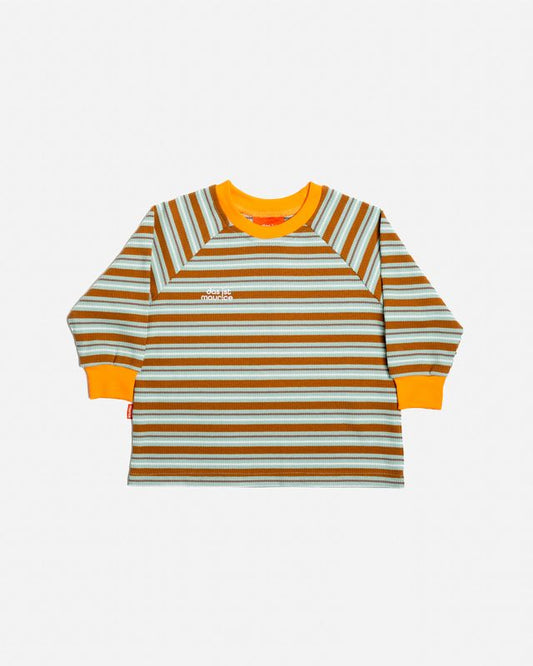Long Sleeve T-Shirt | Green & Brown Stripes