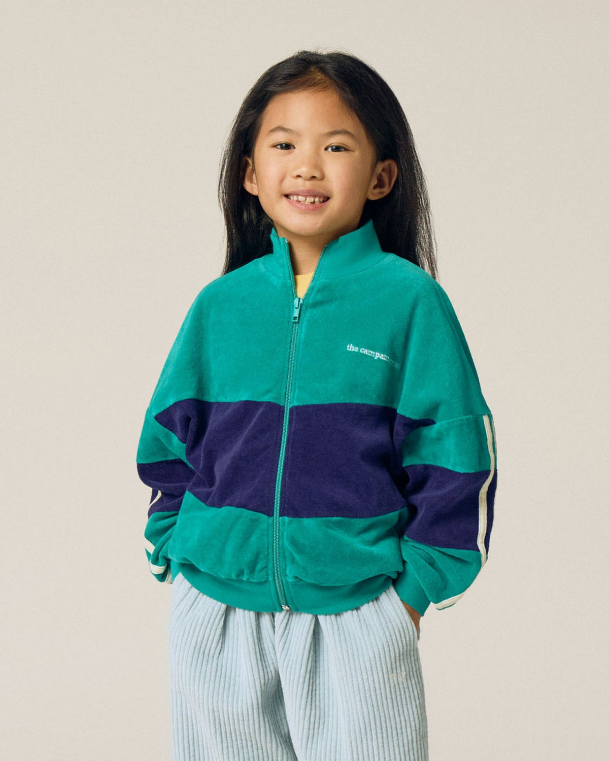 Green Color Block Sweatshirt