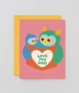 Love You Dad Owls Kids Card