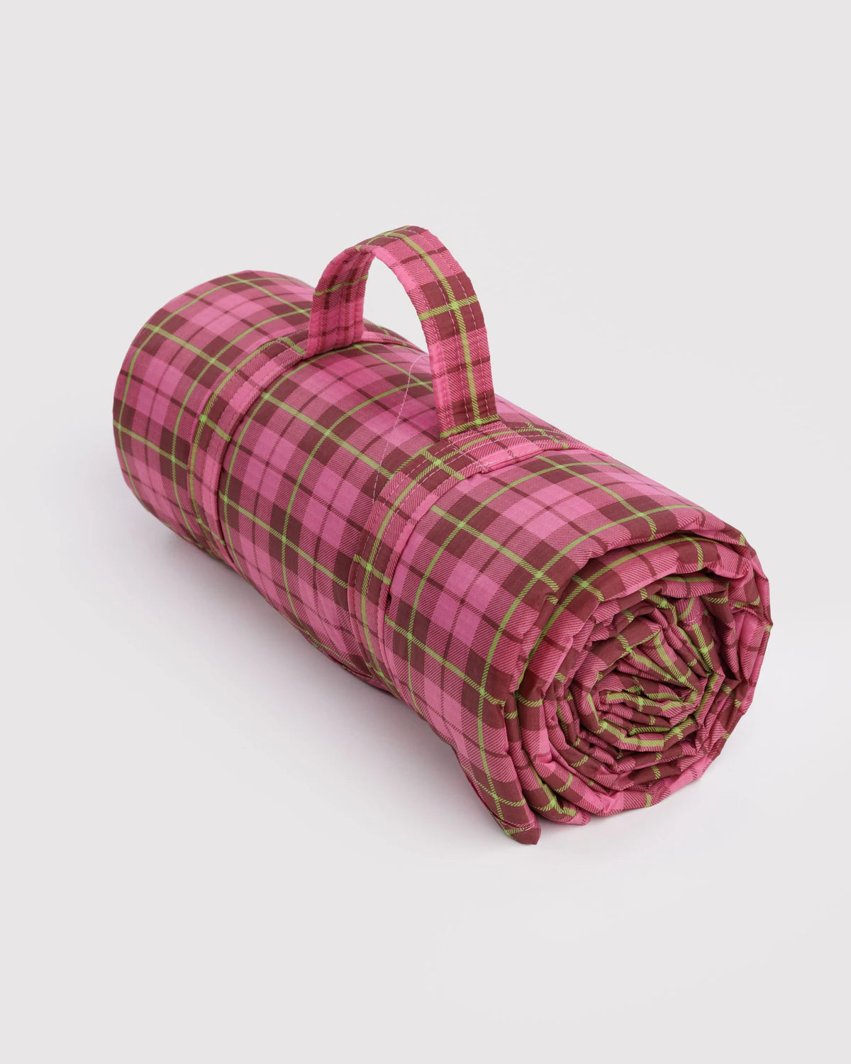 Puffy picnic blanket | Azalea Pink Tartan