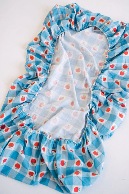 Apple patch fitted sheet | bassinet