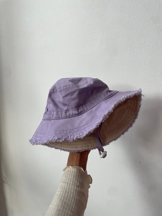 Frayed bucket hat - lavender