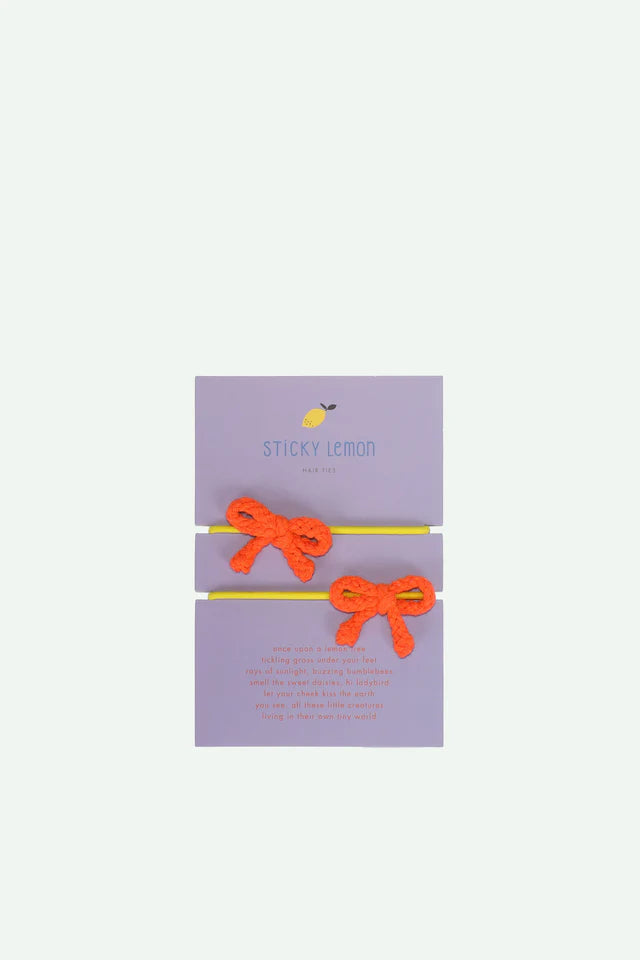 Hair ties | set of 2 | campfire orange