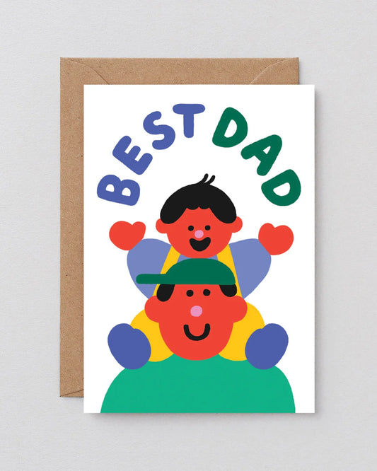 Best Dad Piggyback Card