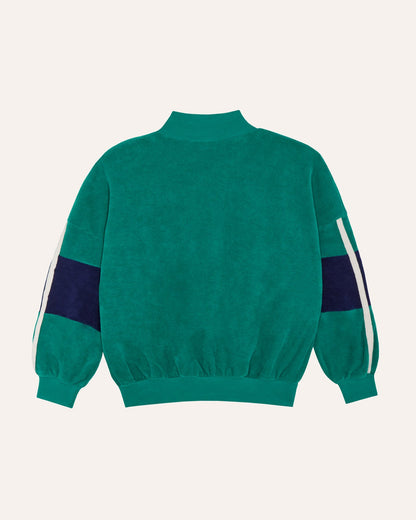 Green Color Block Sweatshirt