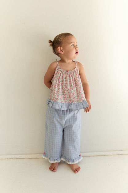 Dora Pant | Sky Gingham