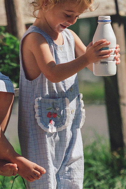 Charlotte Romper | Sky Gingham