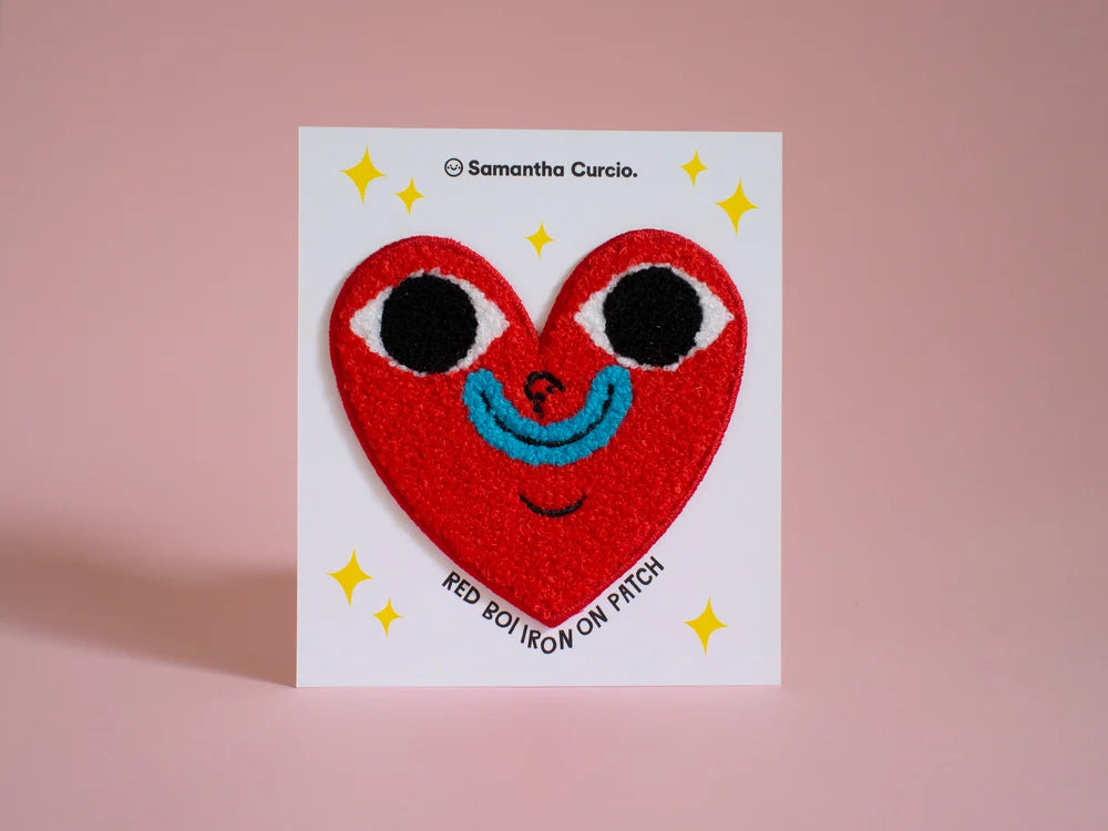 Red Boi |chenille iron-on patch