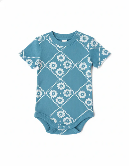 Baby body | blue floral